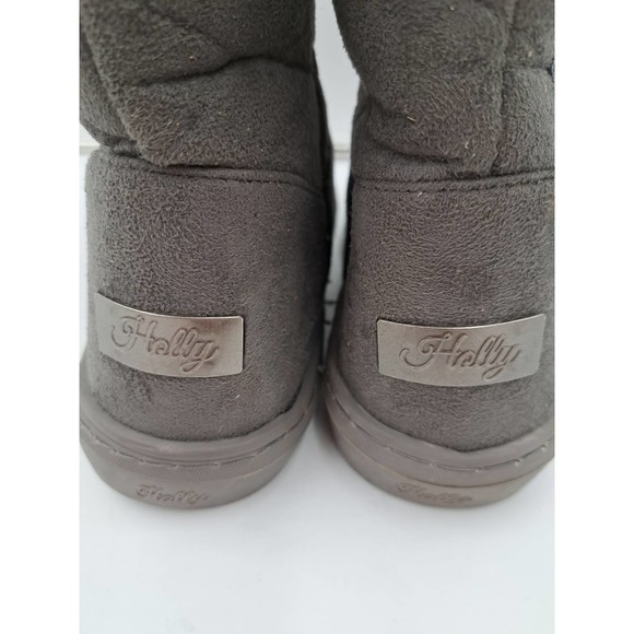 Holly Grey Mid calf booties w/faux fur inside 2 button closure EU 43  US 11 - Picture 5 of 8